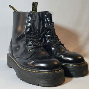 Dr. Martens Black Platform Combat Boots